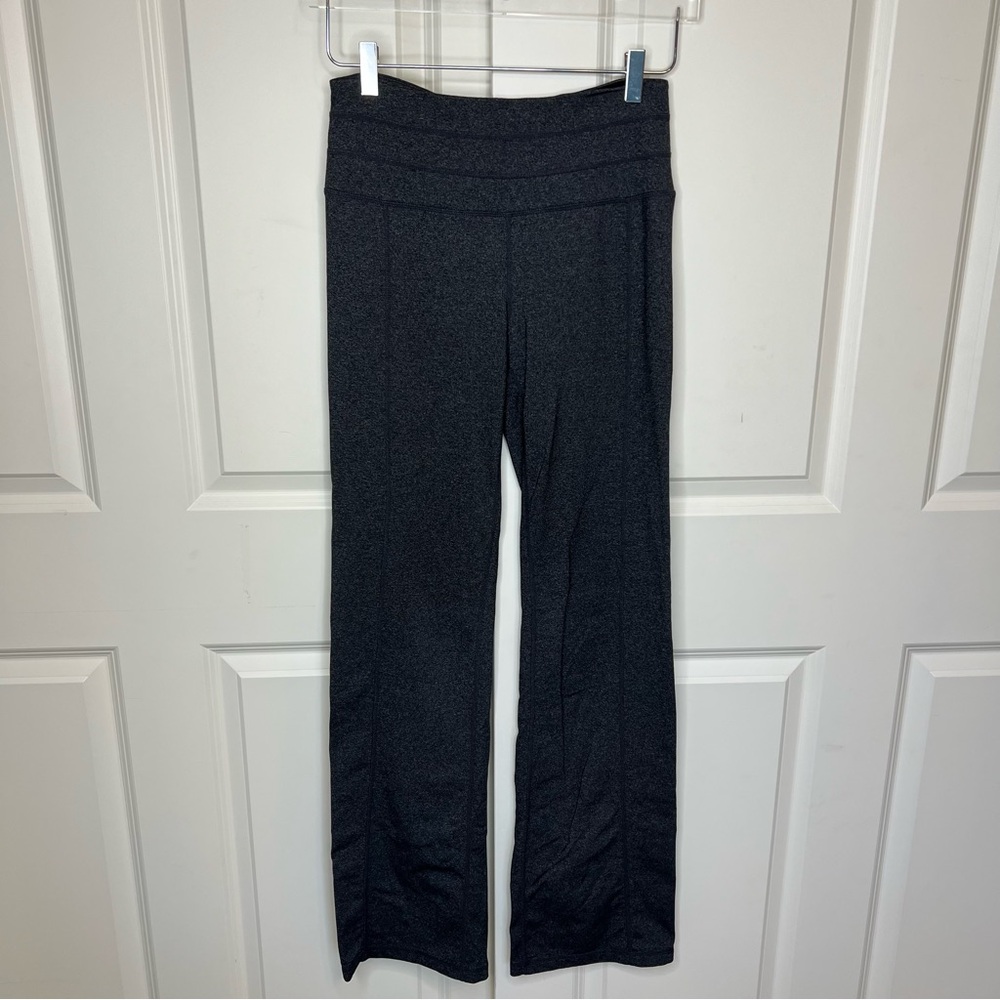 PrAna Leggings Small Contour Chakras Flared Yoga Pants Heather Grey Pants Women